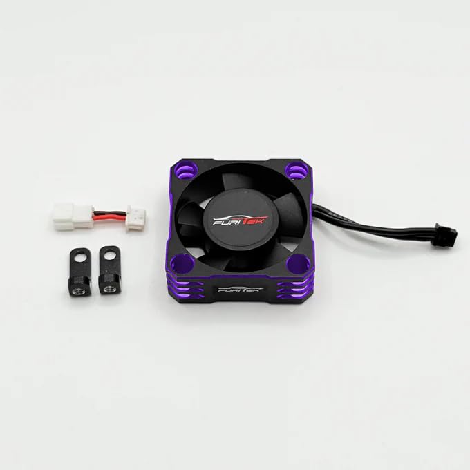 Alternative view of the Furitek AeroSpin 30K Aluminum Fan Kit components