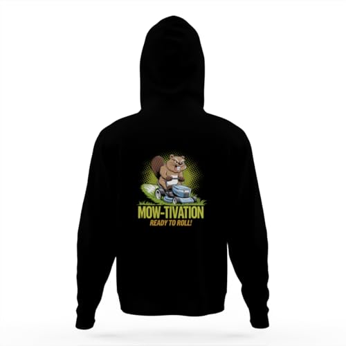 Funny Beaver Lawn mower Gardening Gift Hoodies for Teen Girls Boys Lightweight Kangaroo Pocket Sweatshirt4