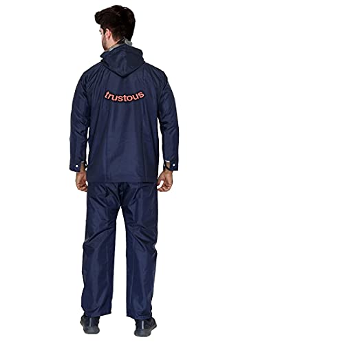 Image of Trustous Men's & Women's Waterproof Double Layer Reversible Raincoat with Pant 100% Water Proof with 4 Colour's and 6 Size (M to 4XL)