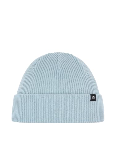 Eisbär Mütze Damen Salma 2.0 Blau - Merino Strickmütze für Frauen - Wintermütze bequem weich mit Umschlag - warm Merinowolle Haube kuschelig aus Österreich