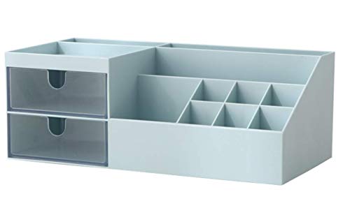 Lotsa - Organizador de maquillaje con 2 cajones transparentes para baño, escritorio de oficina, multiuso