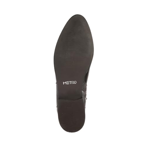 Image of Metro Women Faux Leather Ribbed Slip-On Casual Boots