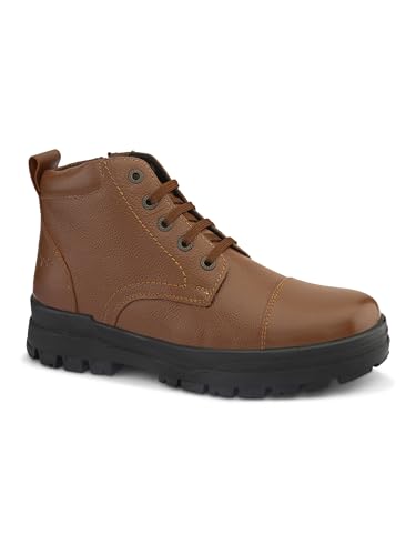 Image of TSF 8712 Tan Genuine Leather Police Boot For Men