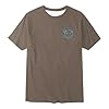 Men's T-Shirt with Back Print for Summer Casual Fashion Design Crew Neck Available in Large Sizes, coffee, 3XL #2