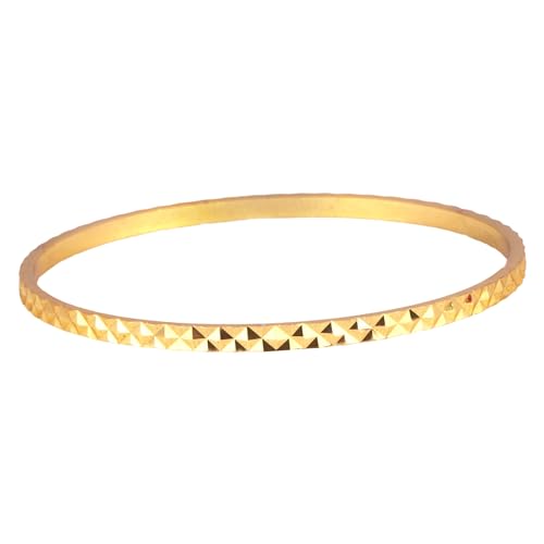 Image of JFL- Jewellery for Less Traditional Ethnic One Gram Gold Plated Cut Work Bangle Set Girls & Women