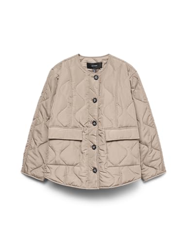 Vero Moda, Giacca, adulto, dettaglio trapuntato, abbottonatura, girocollo, maniche lunghe