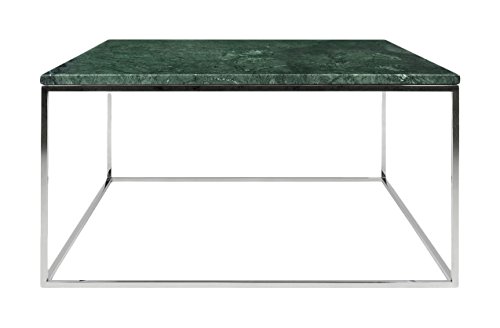 Image of APRODZ Stainless Steel Perlite Square Granite Top Coffee Table for Living Room | Center Table for Home | Green Granite