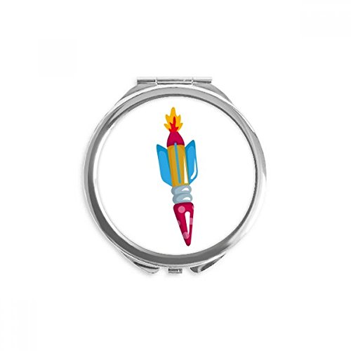 Miroir rond maquillage compact univers rocket pour corriger son teint partout sans encombre