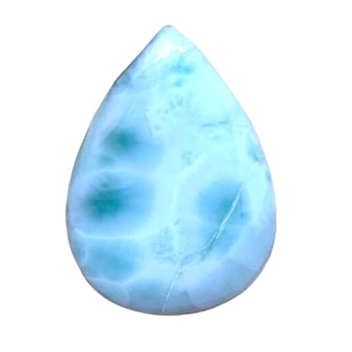 Larimar cabochon poire 29x20x4mm gemme naturelle pour fabrication de bijoux