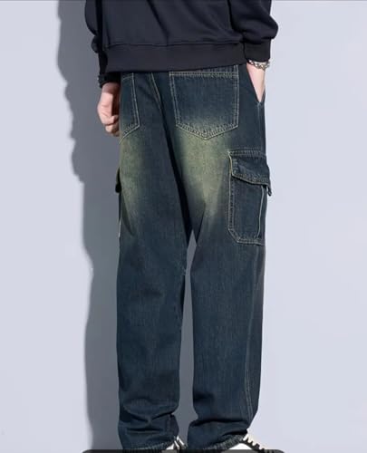 Image of ODDMONKEY Men Jeans || Cargo Jeans for Man ||Cargo Pant for Man || Jeans for Men || Men Cargo Pants || Straight Fit Jeans for Men