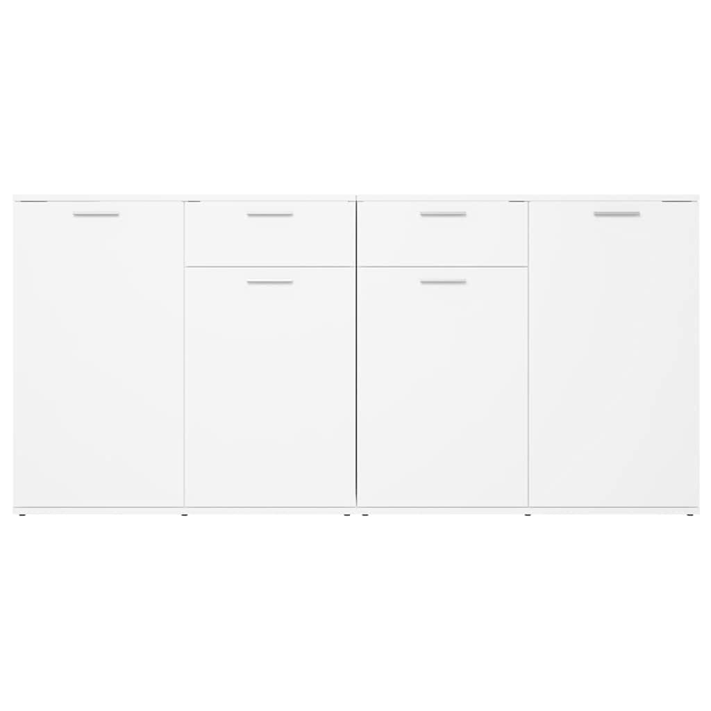 Générique Buffet Blanc 160x36x75 cm Bois d'ingénierie,Meubles,Armoires & Meubles de Rangement,Buffets & bahuts,Blanc,58.8 KG,3074927