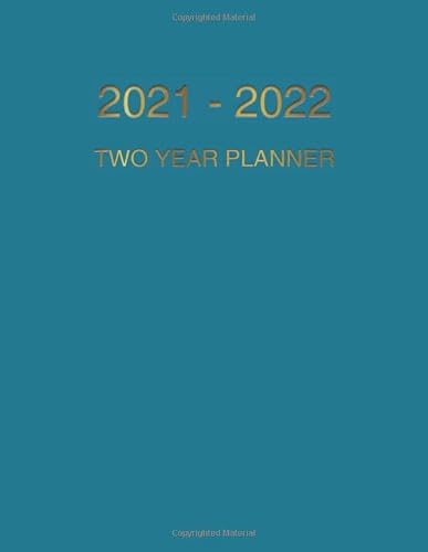 2021-2022 Two Year Planner: Mint Cover | Simple Monthly Planner 24 Months Calendar, 2 Year Appointment Book, Business Planners, Agenda Schedule Organizer and Journal