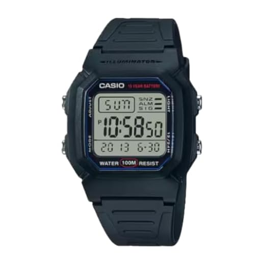Casio Men's W800H-1AV Classic Sport Watch with Black Band
