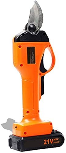 Tijeras De Podar Eléctricas, 0-30 Mm con Luces Led De Batería Recargables, Tijeras Profesionales Inalámbricas para Cortar Ramas De Árboles-Amarillo