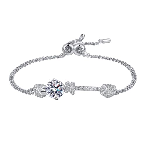 lluofeng �f���P�[�gS925�V���o�[�_�u���`�F�[���v�b�V���v���u���X���b�g-2ct���A�b�T�i�C�g�s�[�`���f�B�[�X�W���G���[, 925 silver, �A�K�[�E�b�h, �W�F���X�g�[���Ȃ�