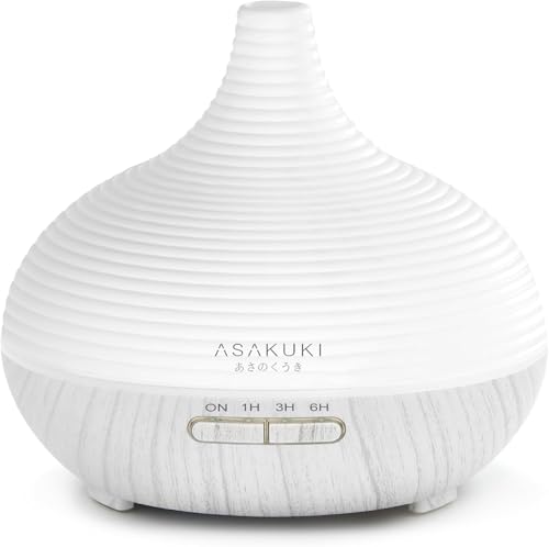 ASAKUKI 300ml Essential Oil Diffuser, Premium 5 in 1 Ultrasonic A...