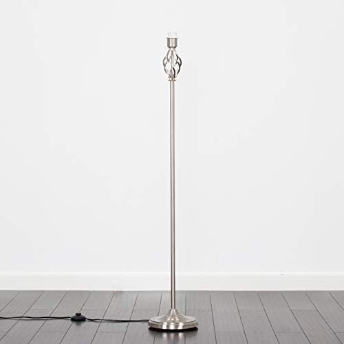 MiniSun Traditional Style Satin Nickel Barley Twist Floor Lamp Base