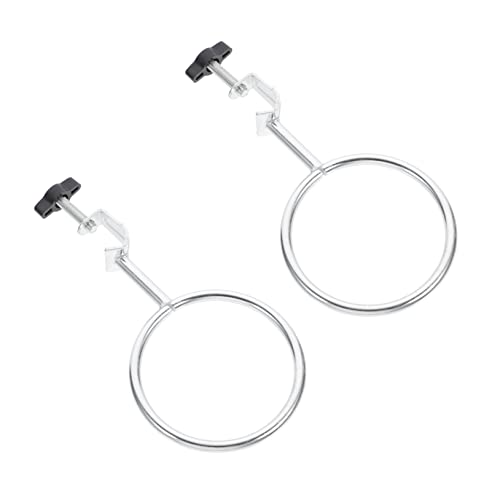 HOMOCONO Lab Stand and Ring Set 2pcs Support Retort Rings Iron Material for Clamps Lab Ring Use