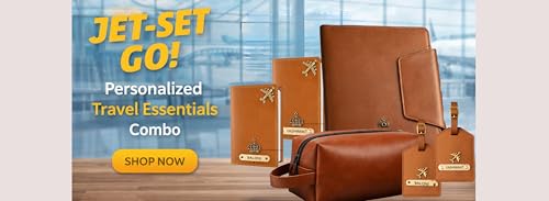 Image of Vegan Leather Family Travel Gift Set, Tan, Large Travel Organizer, Medium Pouch, 2 Passport Covers, 2 Luggage Tags in Gift Box (Tan)