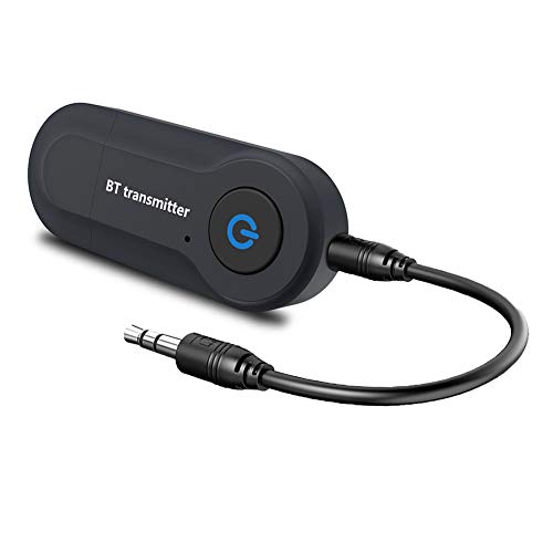Bluetooth Transmitter V4.2 USB Wireless Bluetooth Transmitter Adapter Connected to 3.5mm Audio Receiver Devices Low Latency Paired for PC TV Headphones Car Home Stereo Music