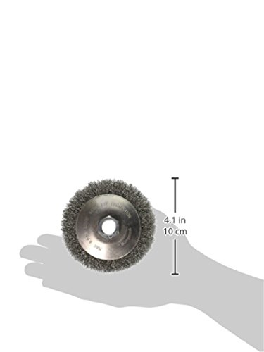 Image of Eazypower 88101 4 inch Crimp Fine Wire Beveled Brush with 5 /8 inch-11 inch Arbor (1-Pack)