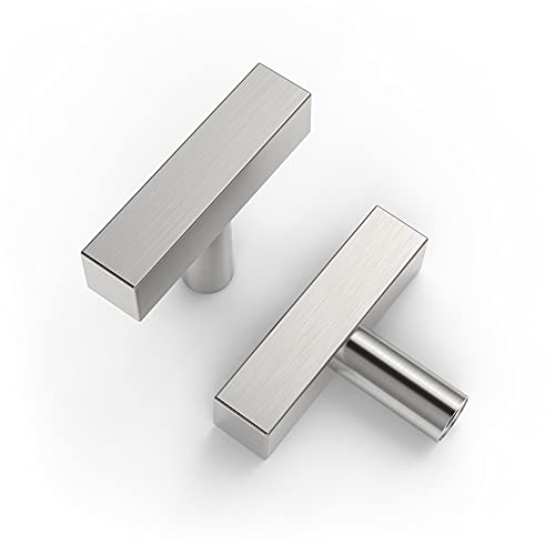 Amerdeco Sh0001Snk 25 Pack Drawer Knobs Pulls Satin Nickel Stainless Steel Single Hole Cabinet T Bar Handles For Kitchen Dresser #TOP5