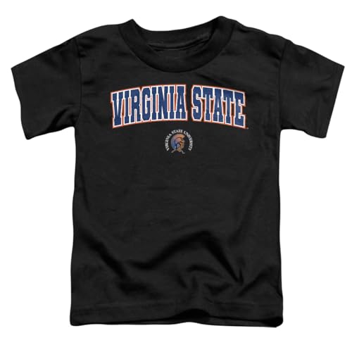 LOGOVISION Virginia State University Arch Logo Black Kids T Shirt (3) for Toddler Boys and Girls, Black