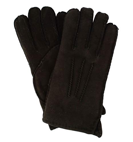 Guantes de piel de oveja invierno mujer en color negro para el día a día