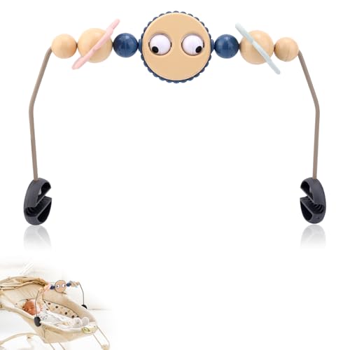 Image of Adjustable Bouncer Toy Bar for BabyBjorn, Interactive Googly Eyes Toy for Bouncer Baby Car Seat Accessories, Easy to Install & Disassemble