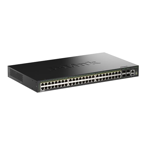 Image of D-Link DGS-1530-52P Stackable Smart Switch 48 Ports 1G PoE+, Power Budget 370W + 4 Ports 10G SFP+, 6kV Surge Protection on ethernet Ports, QoS, Enterprise Security, RPS Support
