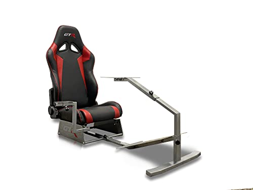 GTR Simulator Touring Model with Real Racing Seat, Driving Simulator Cockpit Gaming Chair with Gear Shifter Mount