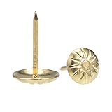 sourcing map 100Stk.Polsternagel 16mm Kopfdurchmesser Antik Reißzwecken Gold