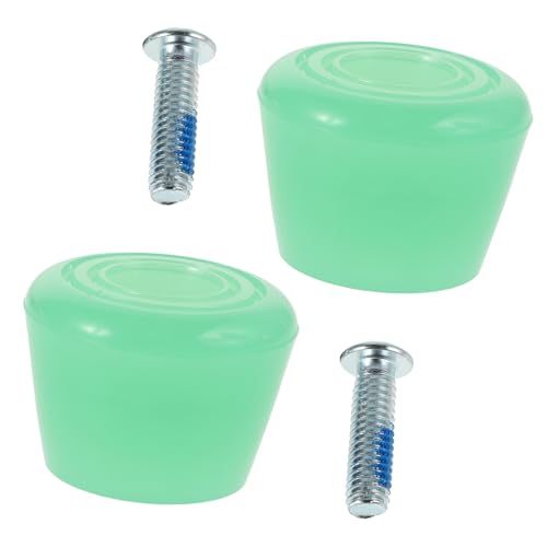 Garneck Pair Pu Material Roller Skate Brake Head Double Row Braking Power for Quad Skates Easy Install Toe Guard for Skating