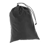 Simhoa Waterproof Drawstring Storage Bag Stuff Sack for Swimsuits Toiletries Shoes, Black