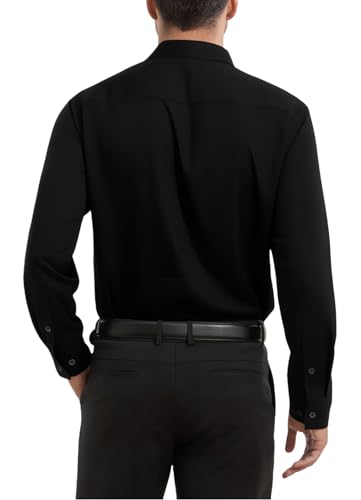Mens Stretch Dress Shirts Long Sleeve Slim for Muscle Fit Button Down Wrinkle Free Business Casual Wedding Shirts2