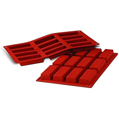 silikomart Silicone Mould Mini Rectangular Cakes, Terracotta Cover