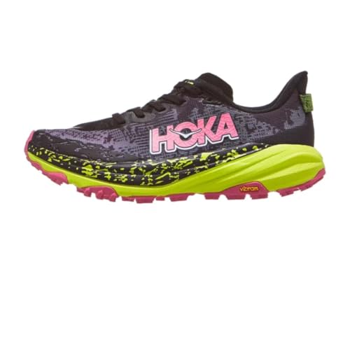 Hoka Women's Speedgoat 6 Black/Neon Hoka Citrus 8.5 Medium