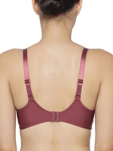 Image of Triumph Modern Finesse Bra for Women Wired Padded Spacer Cup Bra Seamless Breathable T-Shirt Bra Elegant Embroidery Full Coverage| Innovative Big Cup Support Bohemian Rose 34E Pack of 1