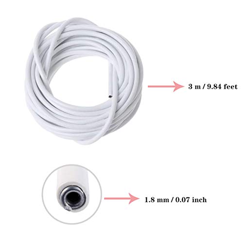 dancepandas Netgordijndraad 3M 3PCS Wit vensterkoord Multifunctionele voile draad met gratis haken en ogen om… - Afbeelding 3