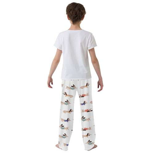 Boys' Pants Cute Dog Dachshund Long Bottoms Jogger Pants Elastic Waist Trousers with Pockets S-XL3