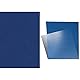 Pavo Einbanddeckel-Lederoptik DIN A4, 250 g/m², 100-er Pack, dunkelblau & Leitz 73860003 Deckblatt Klarsichtfolie, A4, 100 Stück, glasklar