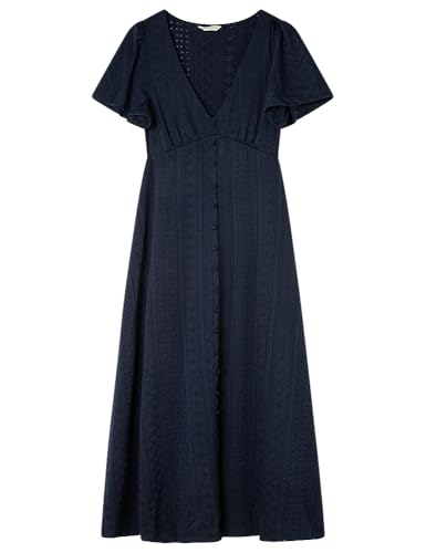 Vestido Midi con Cuello EN V Y Botones