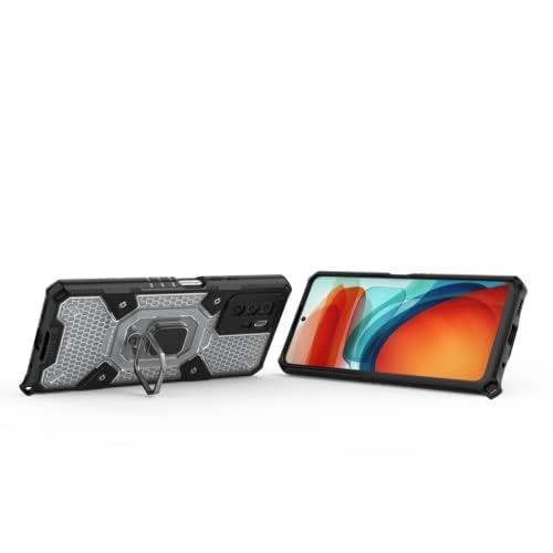 Image of zivite Tough Armor Bumper Back Case Cover for Mi Redmi Note 10T 5G | Ring Holder & Kickstand in-Built | 360 Degree Protection Back Case Cover for Mi Redmi Note 10T 5G (Transparent)