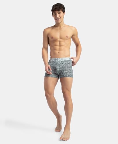 Image of Jockey IC30 Men's Tactel Microfiber Elastane Stretch Printed Trunk with Moisture Move Properties High Rise S