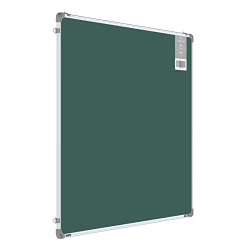 Image of Pragati Systems Genius Melamine (Non-Magnetic) Green Chalkboard for Classroom, School & Teaching with Lightweight Aluminium Frame | Clean Wipe & Non-Ghosting Surface | Large Size 3x4 Feet (Pack of 1)