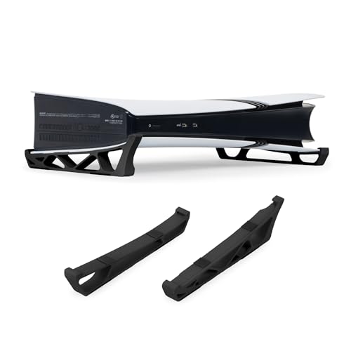 Glistco Skates Support horizontal pour PS5 Pro Compatible avec Disc & Digital Edition [PlayStation_5] (Noir)