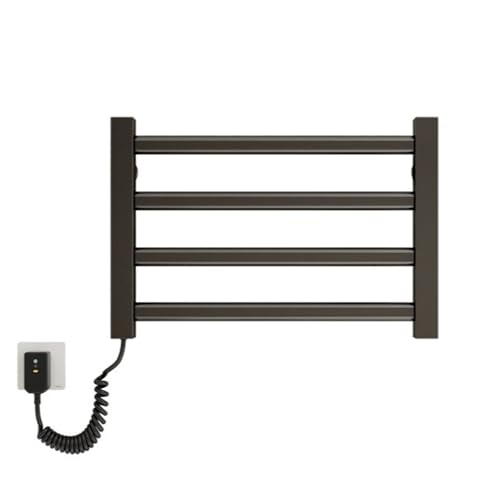 Toallero calentado, calentador de toallas eléctrico montado en la pared, potencia de 80 W, temperatura constante 55 °C, radiador de baño pequeño para toallas calientes