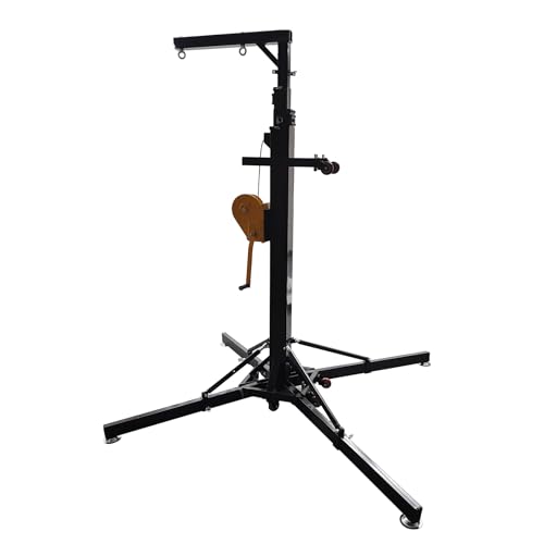 Banfluxion Audio Heavy Duty Stand with 4 Square Tube Triangle Audio Stage Device Adjustable Height 6.6-19.7FT Max Load 550LB for Mobile Theater and Playground