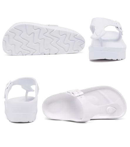 Image of Haifago Women's Platform Sandals with Arch Support, Summer Beach Slides Adjustable Buckle Comfortable Lightweight EVA Slip on Slide