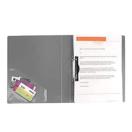 KEEPING 2D Ring Binder File/Folder for Office documents and Certificate Plastic Size A4 (Black, Blue, Greay, RED) (2 Pack) 1